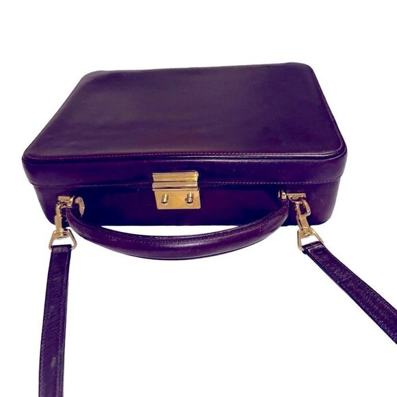 Gucci rare box purple leather bag with strap - Picture 5 of 15